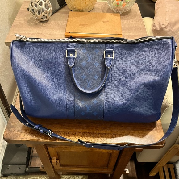 Louis Vuitton Keepall Bandoliere Cobalt Blue - Picture 1 of 7
